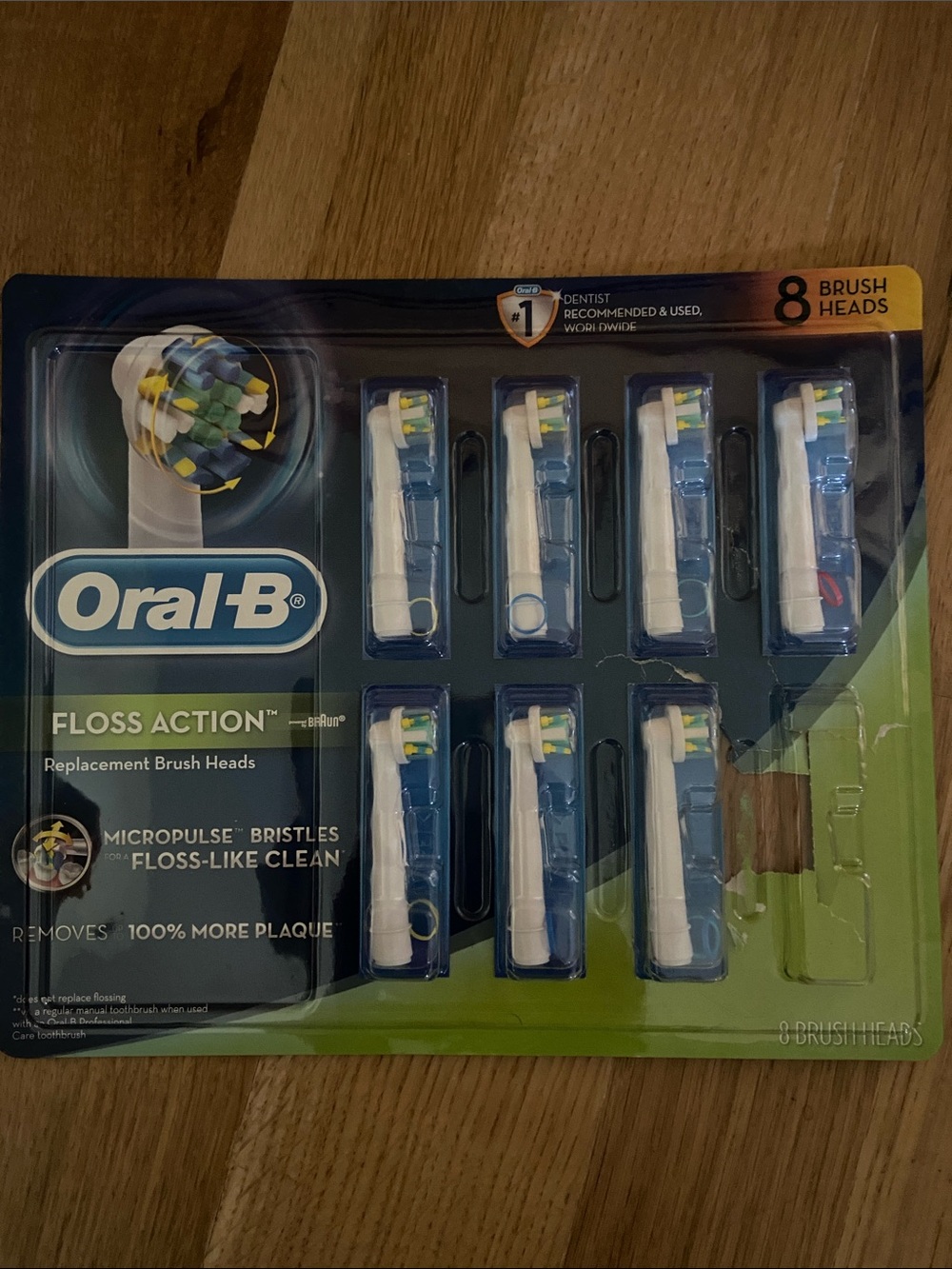 7 Oral-B Braun Floss Action Micropulse Bristles Replacement Tooth Brush Heads